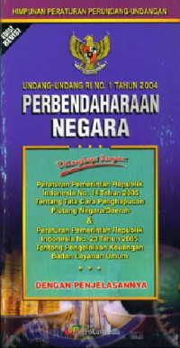 Image of Undang-Undang RI No. 1 Tahun 2004 Perbendaharaan Negara